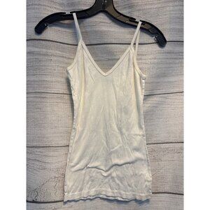 Michael Stars Original Soft Stretchy White Camisole Tank Top OS